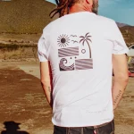 Pólera palmera blanca hombre - Wayka
